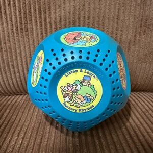 Vintage Texas Instruments Listen & Learn Nursery Rhyme blue ball 1988